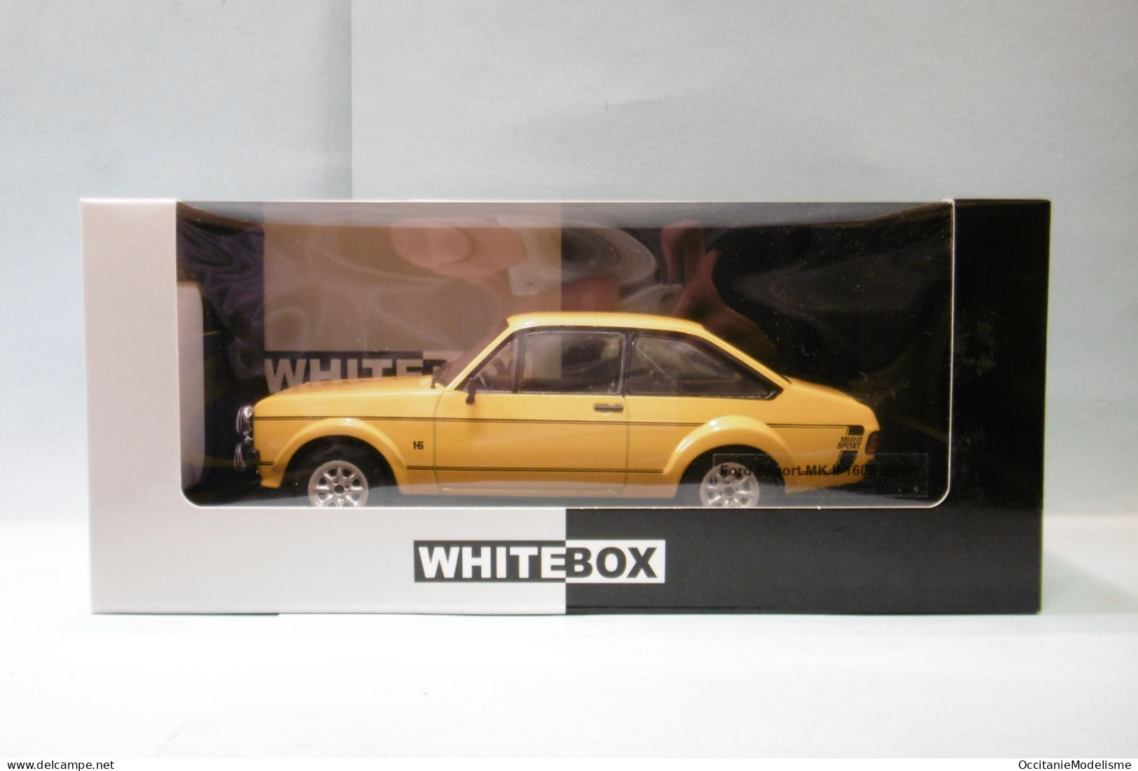 WhiteBox - FORD ESCORT MK II 1600 Sport Jaune Réf. WB124129 Neuf NBO 1/24 - Andere & Zonder Classificatie