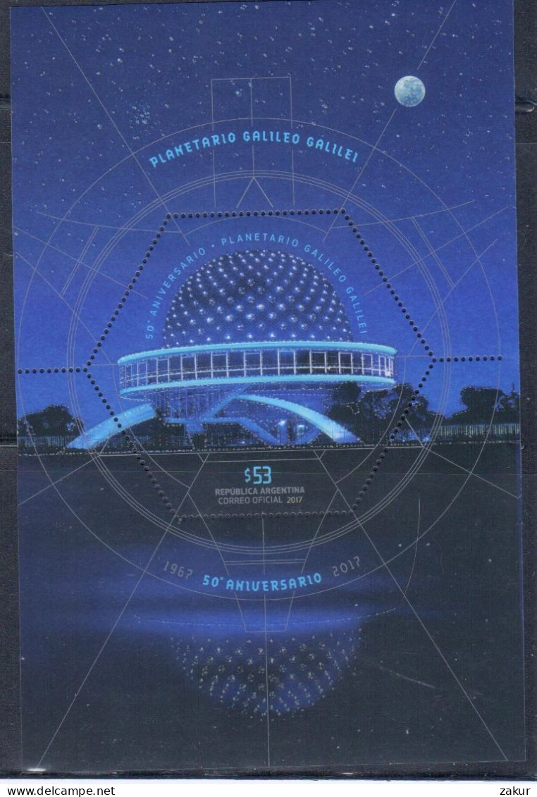 Argentina 2017 - HB 50 Años Del Planetario "Galileo Galilei" - Unused Stamps