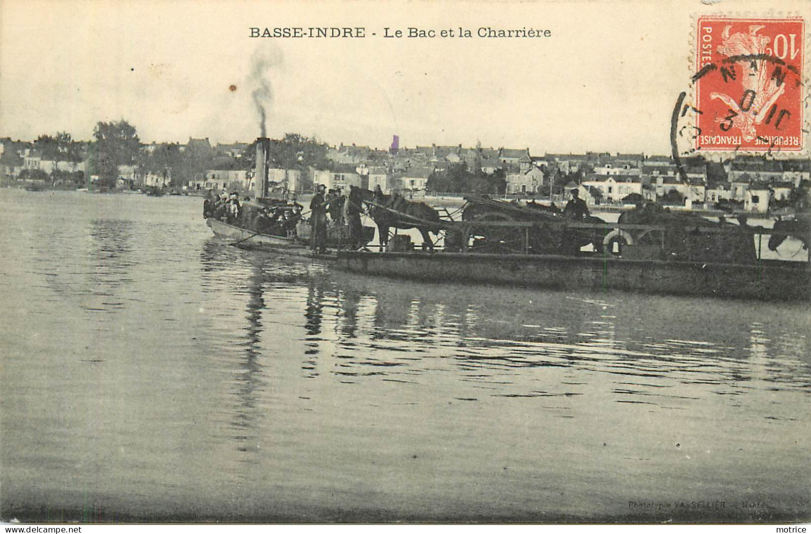 BASSE INDRE - Le Bac Et La Charrière, Un Remorqueur. - Basse-Indre