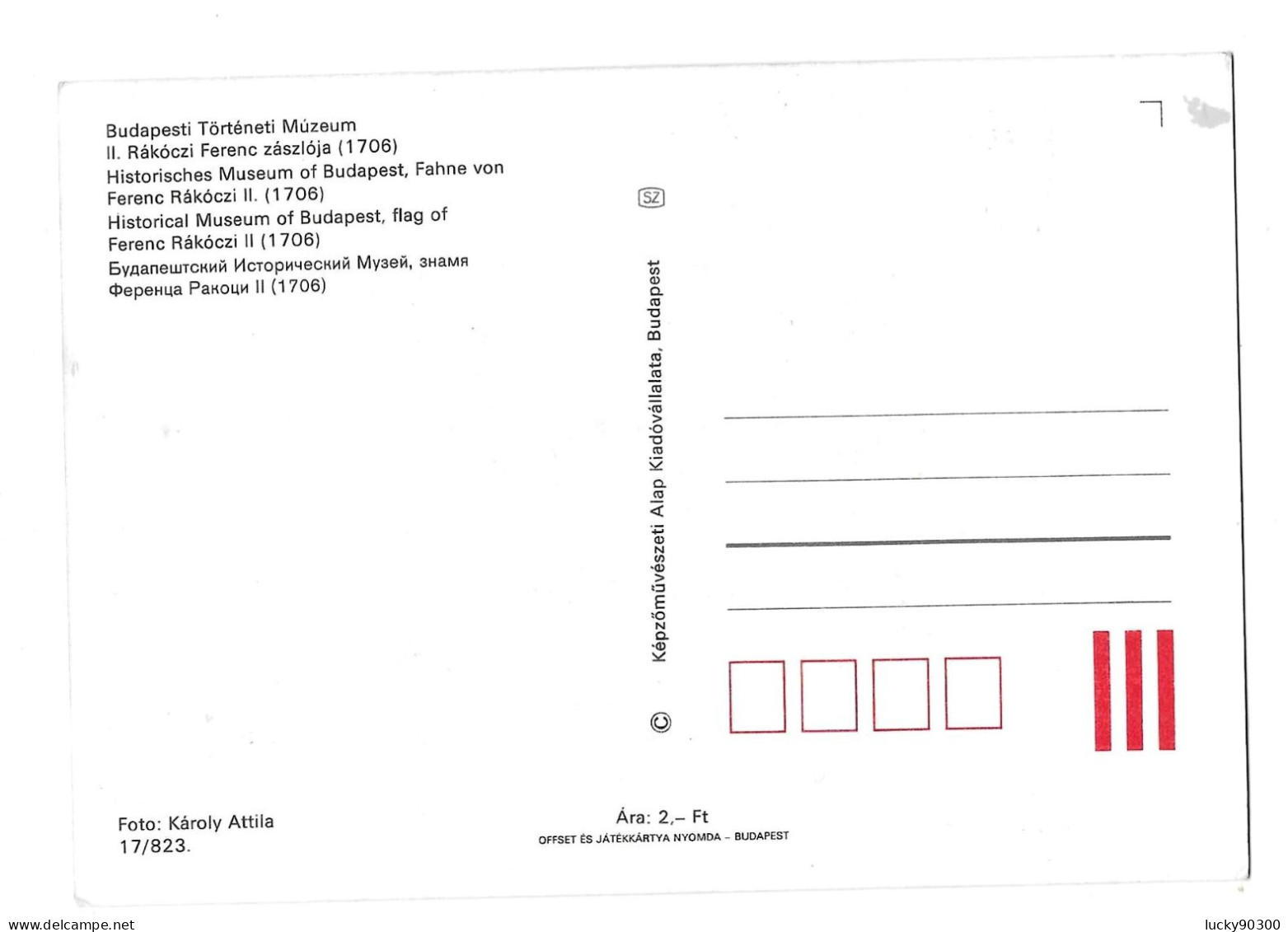 RARE CARTE MAXIMUM BUDAPEST 1981 - TORTENELMI ZASZLO - DRAPEAU HONGRIE  - MAGYAR POSTA 2FT - N° 17/823 - Maximumkarten (MC)