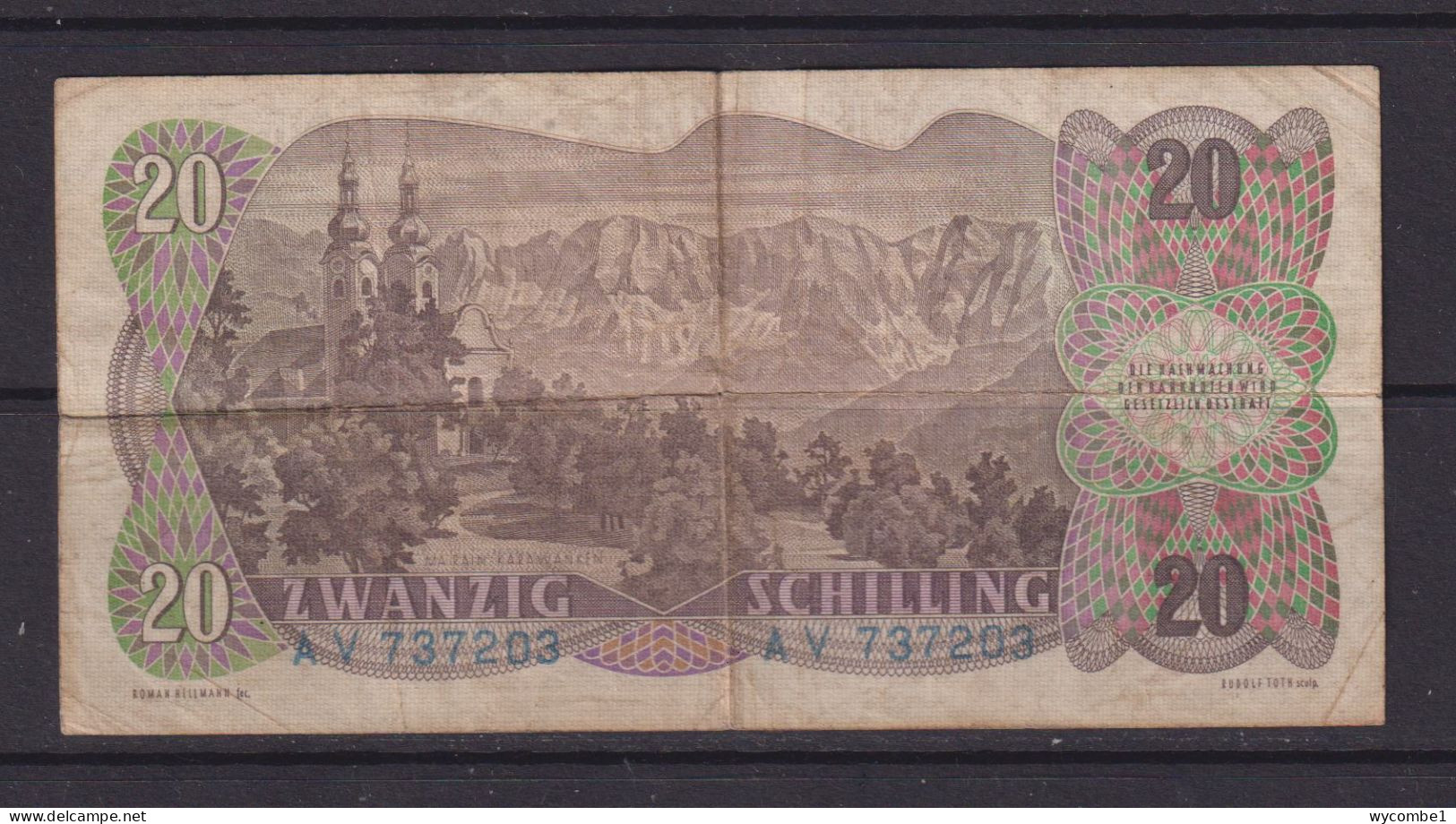 AUSTRIA -  1956 20 Schillings Circulated Banknote - Oesterreich