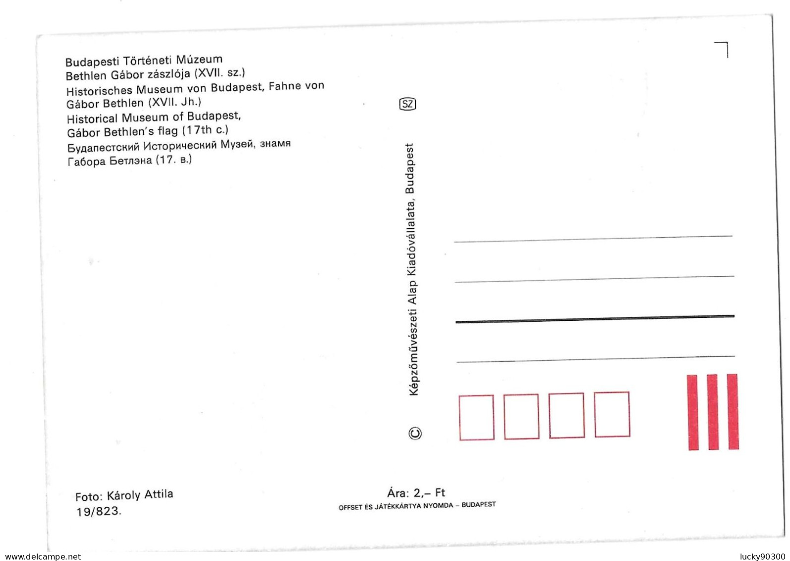 RARE CARTE MAXIMUM BUDAPEST 1981 - TORTENELMI ZASZLO - DRAPEAU HONGRIE  - MAGYAR POSTA 1FT - N° 19/823 - Maximumkarten (MC)
