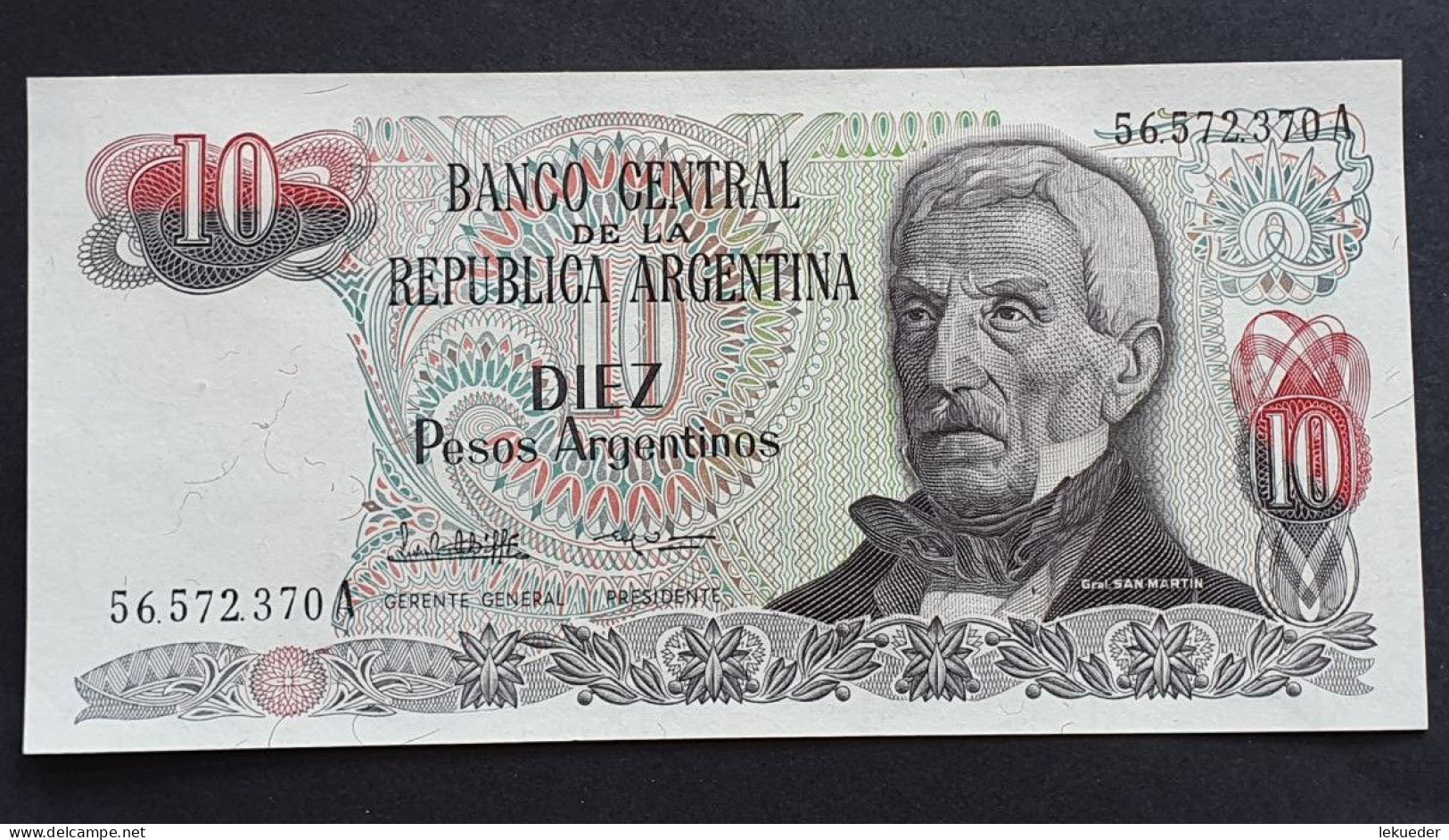 Billete De Banco De ARGENTINA - 10 Pesos Argentinos, 1984  Sin Cursar - Argentina