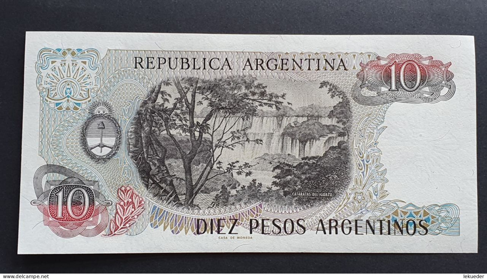 Billete De Banco De ARGENTINA - 10 Pesos Argentinos, 1984  Sin Cursar - Argentinien