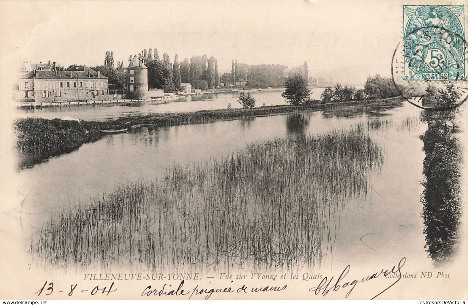 FRANCE - Villeneuve Sur Yonne - Vue Sur L'Yonne Et Les Quais - Carte Postale Ancienne - Villeneuve-sur-Yonne