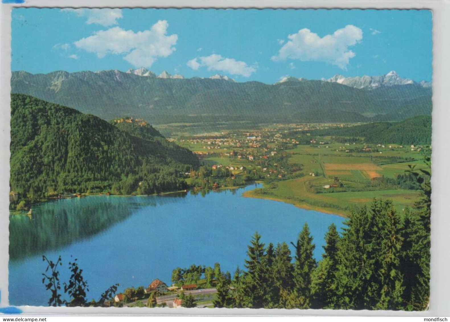 Blick Auf Ossiachersee - Julische Alpen - St. Andrä - Villach 1970 - Luftbild - Ossiachersee-Orte