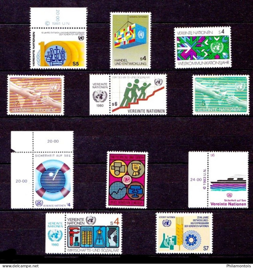 NATIONS-UNIES (3 Agences) - Lot De Timbres 1971/1983 - Tous Différents - Neufs N** - Très Beaux - Cote Environ 100 E. - Lots & Serien