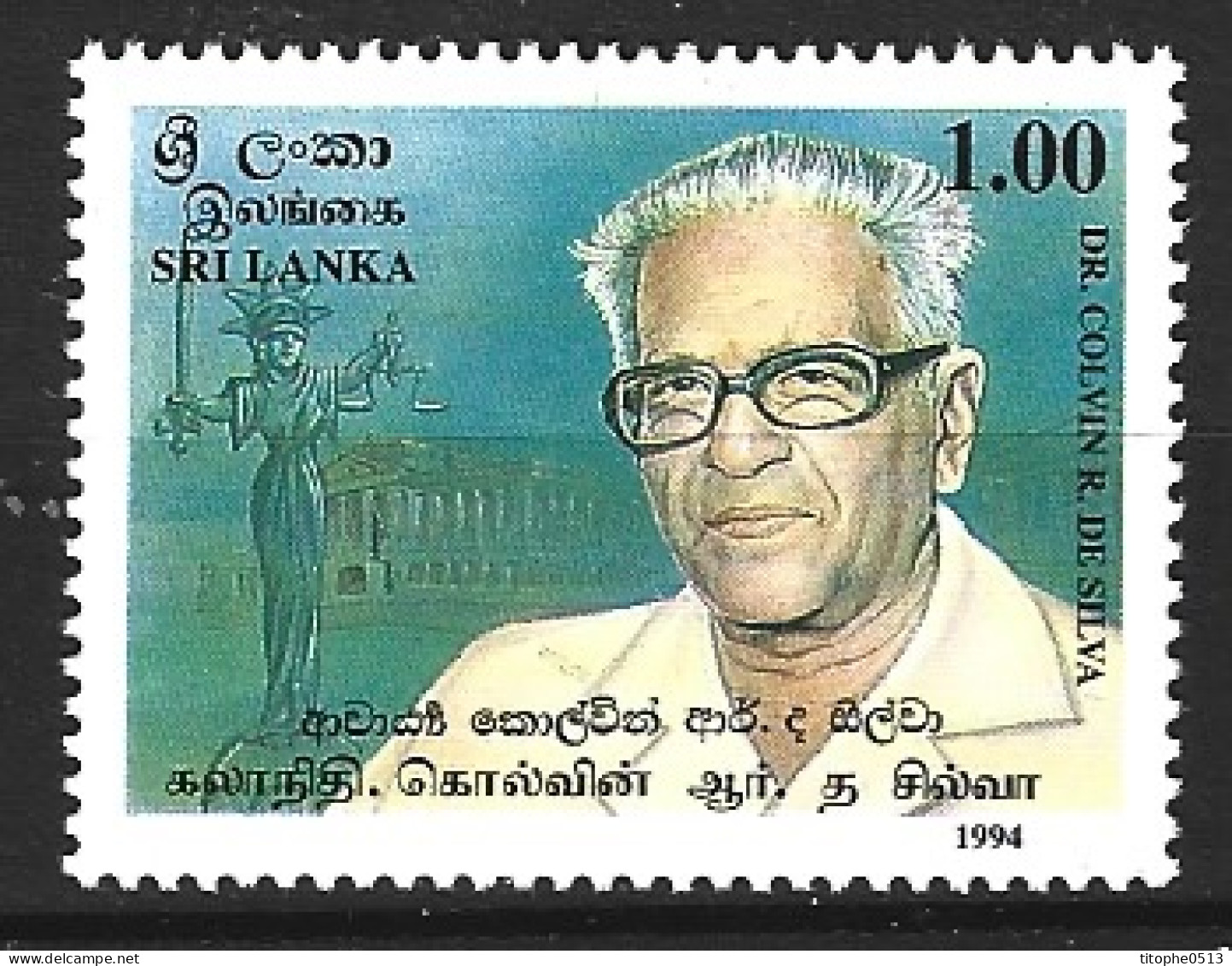 SRI LANKA. N°1044 De 1994. Personnalité. - Sri Lanka (Ceylan) (1948-...)