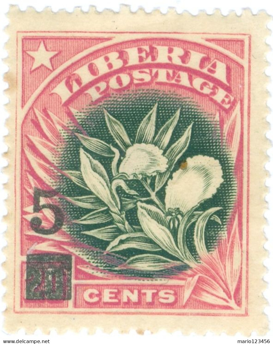 LIBERIA, FLORA, FRUTTA, 1916, FRANCOBOLLI NUOVI (MLH*) Scott:LR 138, Yt:LR 119 - Liberia