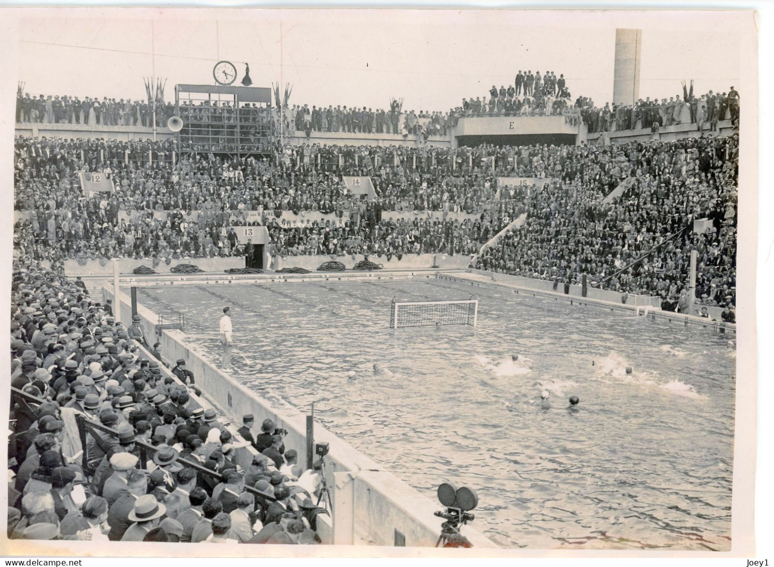 Photo Meurisse Années 1930,Water Polo France Hongrie, Format 13/18 - Deportes