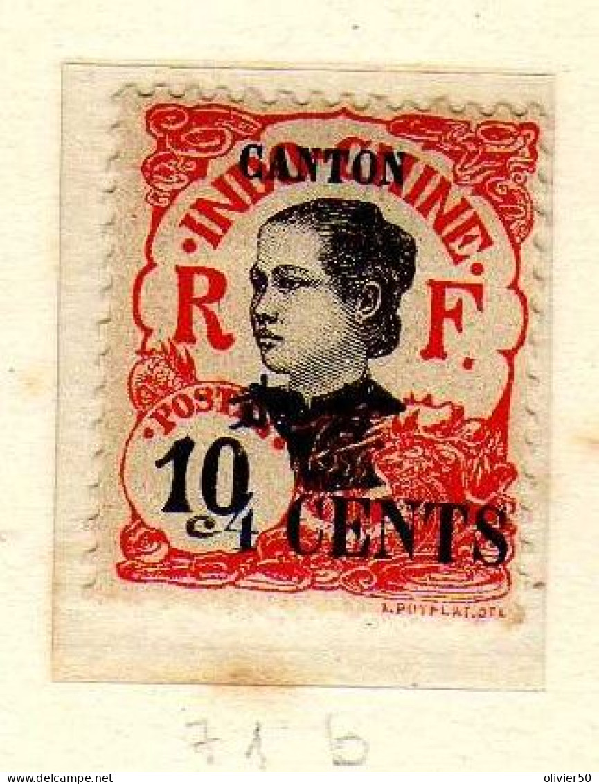 Canton - 1919 - Erreur  4 C. Sur 10 C. -   Neuf* - MLH - Unused Stamps