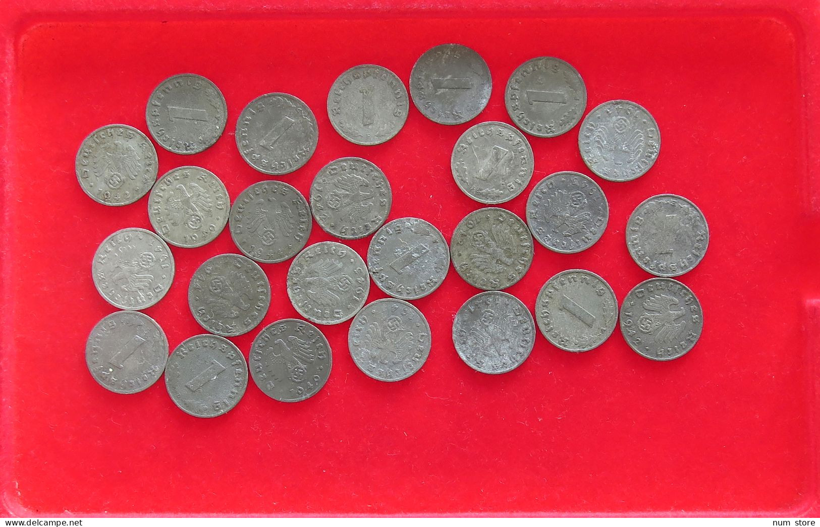 COLLECTION LOT THIRD REICH 1 REICHSPFENNIG 25PC 45G #xx40 0810 - Colecciones Completas Y Lotes