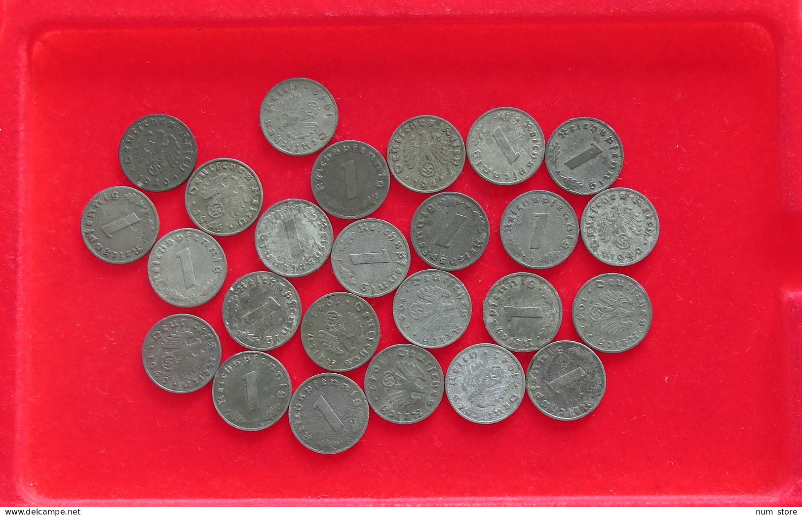 COLLECTION LOT THIRD REICH 1 REICHSPFENNIG 25PC 45G #xx40 0804 - Colecciones Completas Y Lotes