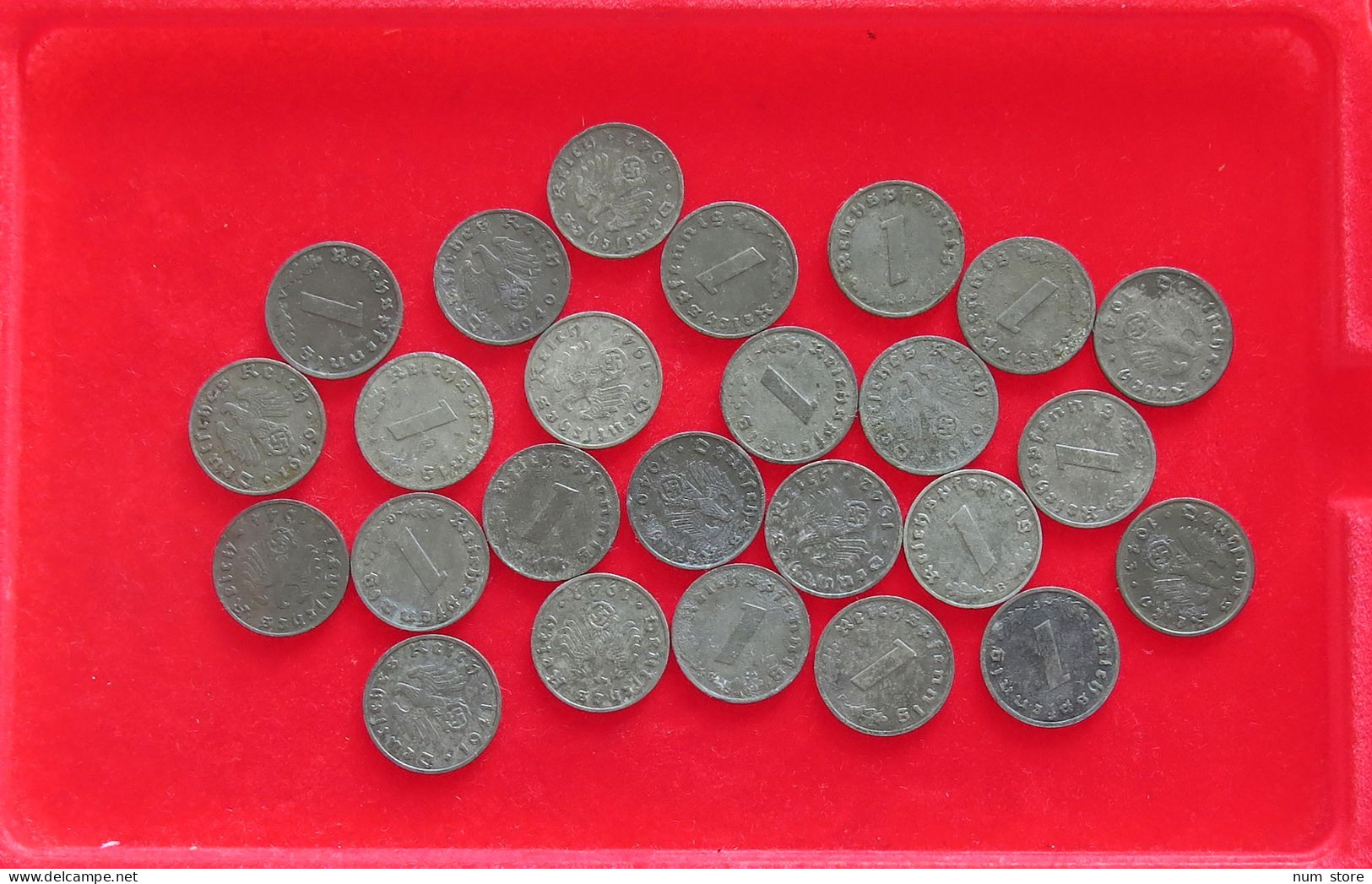 COLLECTION LOT THIRD REICH 1 REICHSPFENNIG 25PC 45G #xx40 0807 - Colecciones Completas Y Lotes