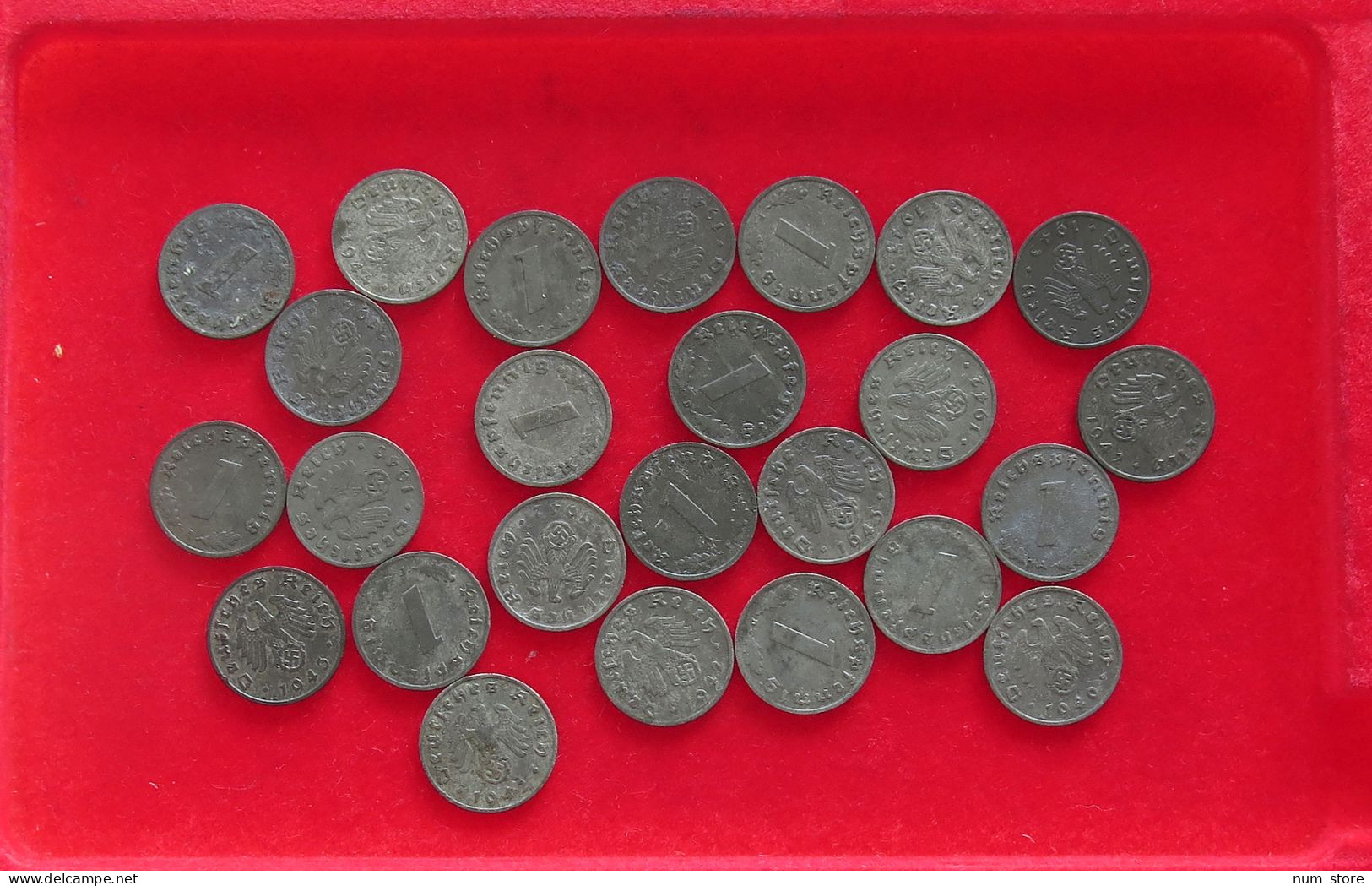 COLLECTION LOT THIRD REICH 1 REICHSPFENNIG 25PC 45G #xx40 0797 - Colecciones Completas Y Lotes