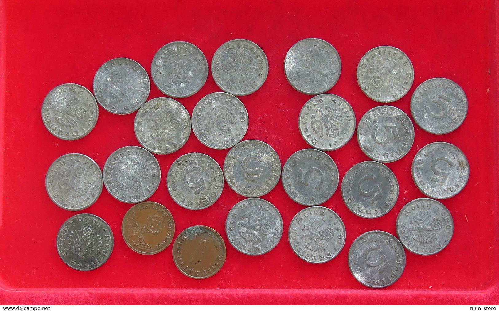 COLLECTION LOT THIRD REICH 1 5 REICHSPFENNIG 25PC 62G #xx40 0859 - Colecciones Completas Y Lotes