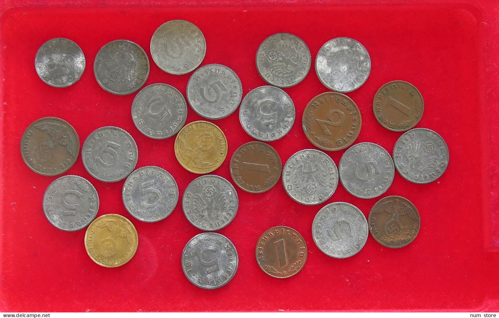 COLLECTION LOT THIRD REICH 1 2 5 REICHSPFENNIG 25PC 62G #xx40 0860 - Colecciones Completas Y Lotes