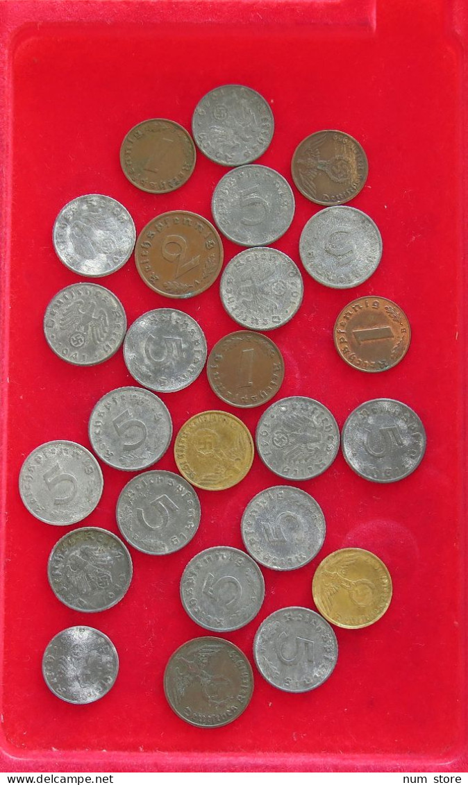 COLLECTION LOT THIRD REICH 1 2 5 REICHSPFENNIG 25PC 62G #xx40 0860 - Colecciones Completas Y Lotes