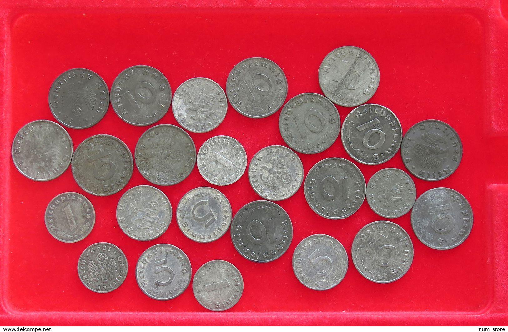 COLLECTION LOT THIRD REICH 1 5 10 REICHSPFENNIG 25PC 73G #xx40 0828 - Colecciones Completas Y Lotes