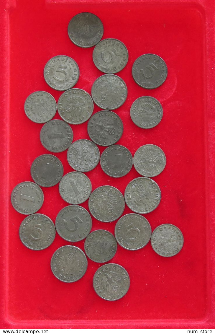 COLLECTION LOT THIRD REICH 1 5 REICHSPFENNIG 25PC 55G #xx40 0829 - Colecciones Completas Y Lotes