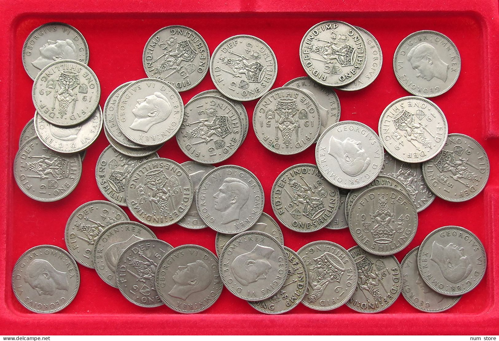 COLLECTION LOT GREAT BRITAIN SHILLING 40PC 232G #xx40 0660 - Colecciones