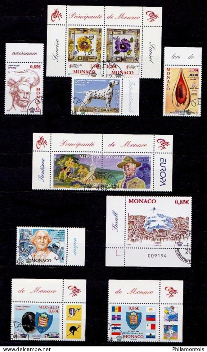 MONACO - Collection De Timbres Et Blocs Oblitérés - Tous Différents - Très Beaux - Forte Cote - Lots & Serien