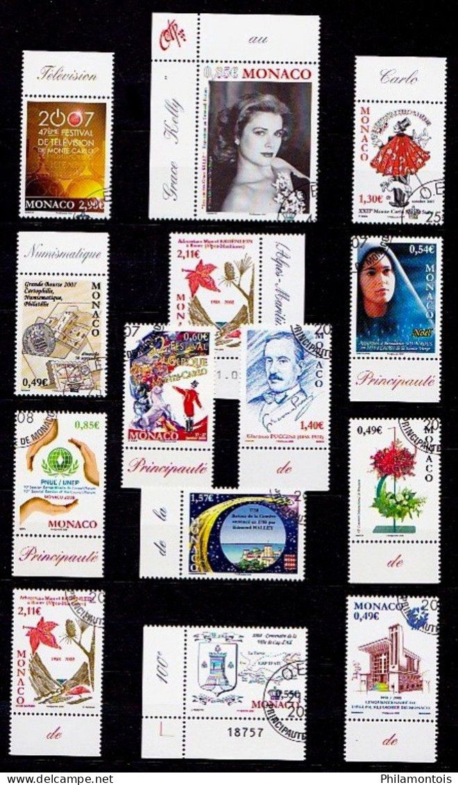 MONACO - Collection De Timbres Et Blocs Oblitérés - Tous Différents - Très Beaux - Forte Cote - Collezioni & Lotti