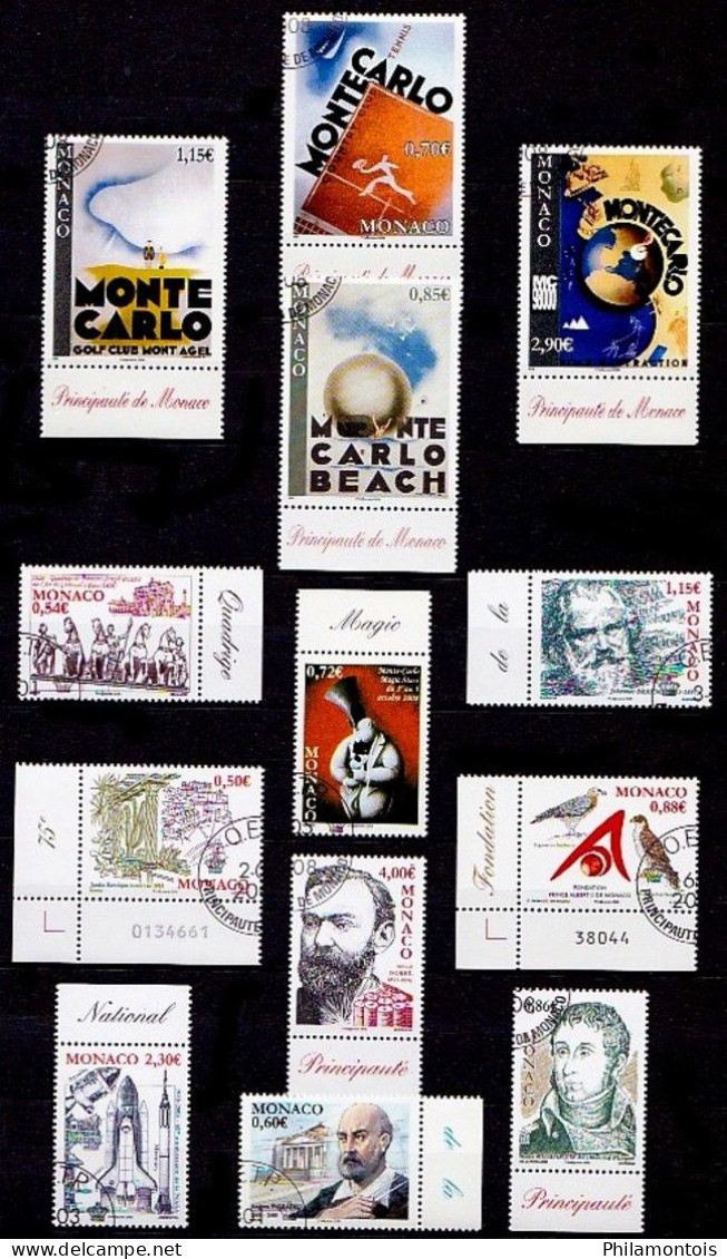 MONACO - Collection De Timbres Et Blocs Oblitérés - Tous Différents - Très Beaux - Forte Cote - Lots & Serien