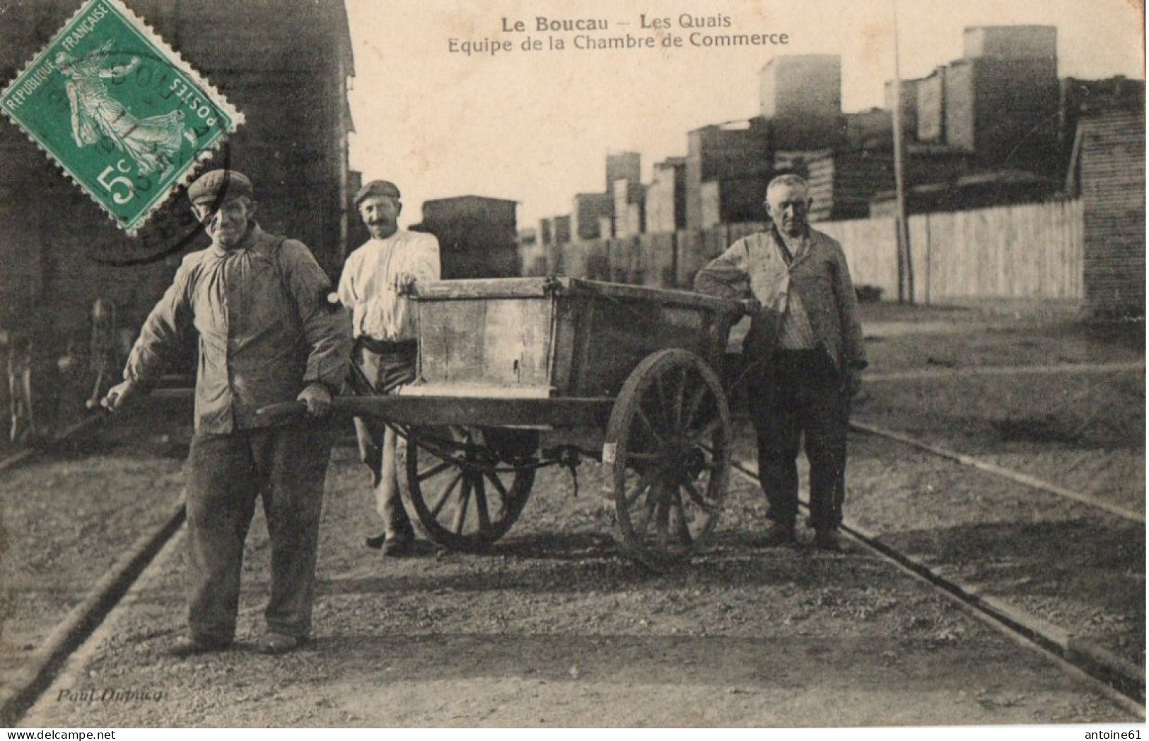 LE BOUCAU -- Les Quais - Une équipe De La Chambre De Commerce - Parfait état - Boucau