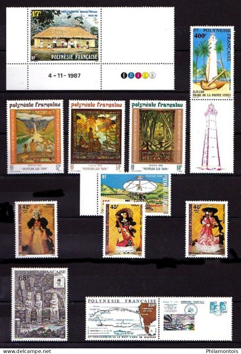 POLYNESIE - Collection 1984 / 1994 - Neufs N** - Très beaux - Ensemble très fourni vendu sous la valeur faciale.