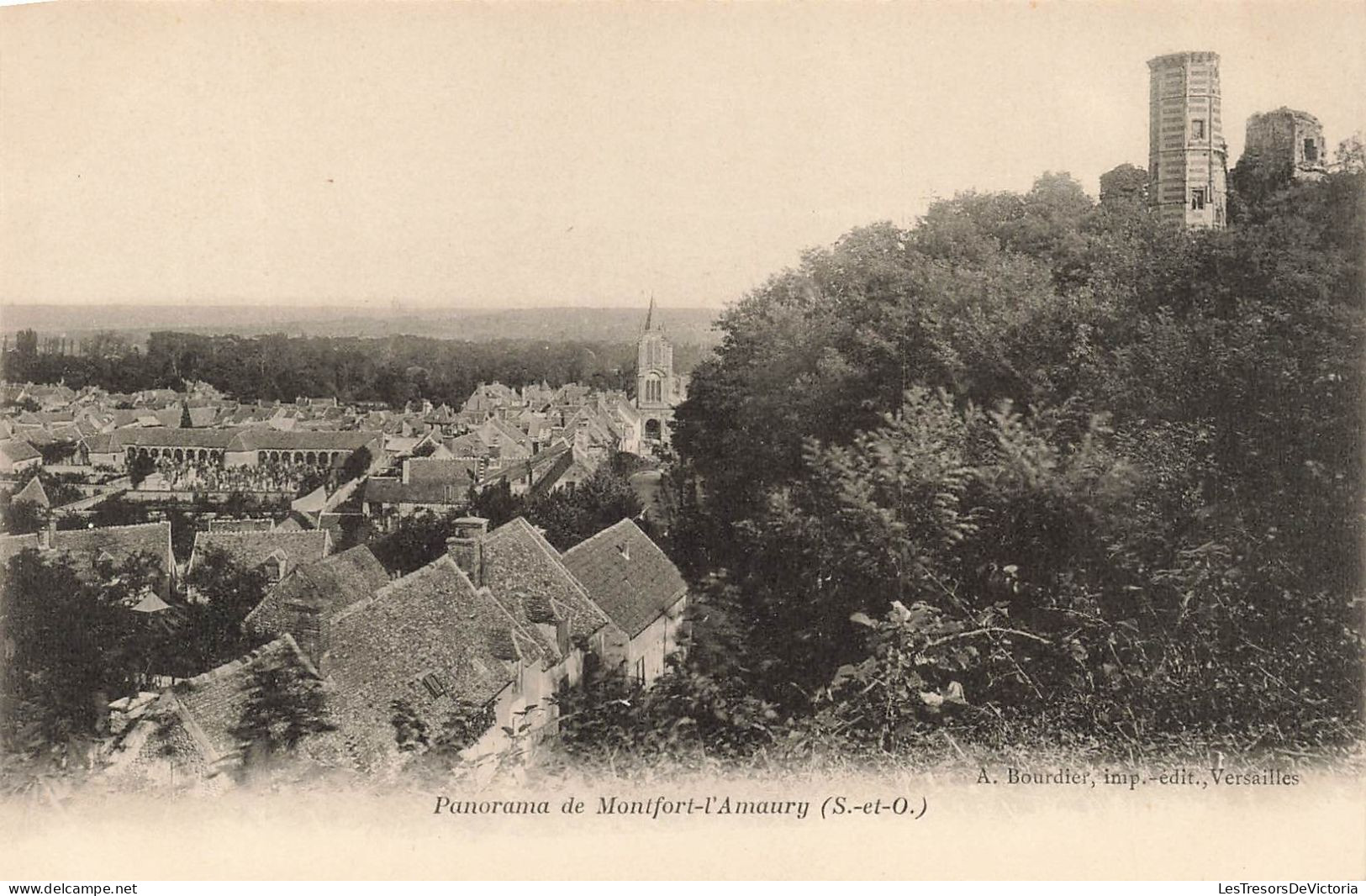 FRANCE - Monfort L'Amaury - Panorama - Carte Postale Ancienne - Montfort L'Amaury