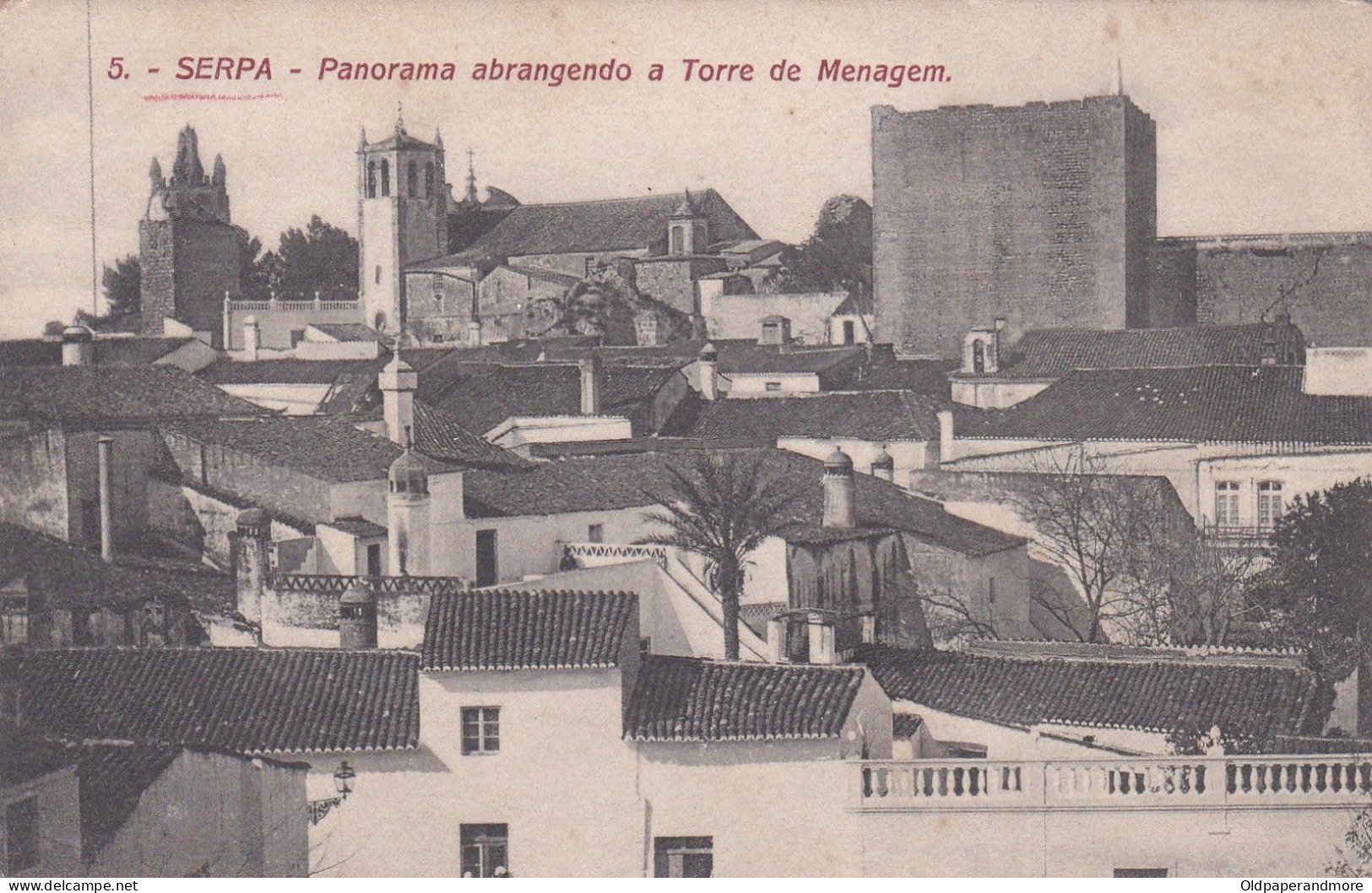 POSTCARD PORTUGAL - SERPA - PANORAMA ABRANGENDO TORRE DE MENAGEM - Beja