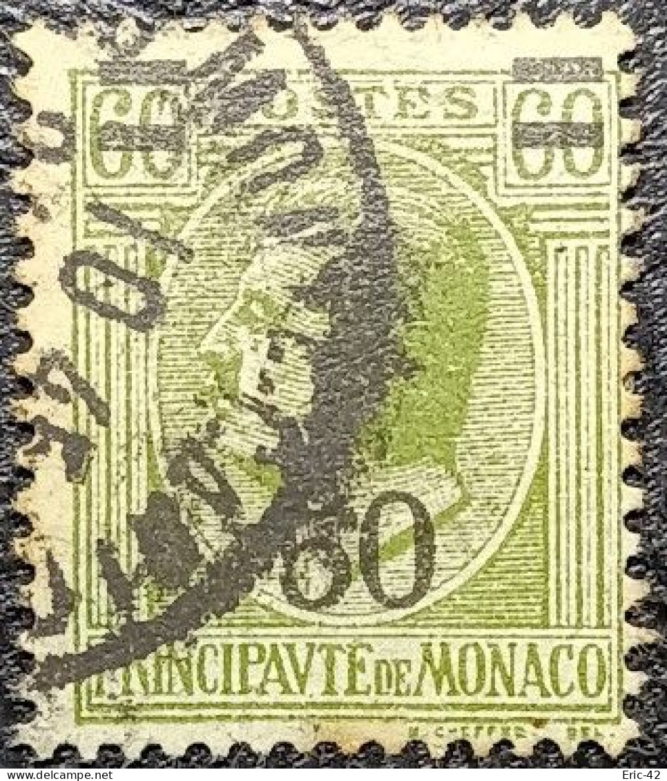 MONACO. Y&T N°105. Prince Louis II. Surchargé. Cachet De Monte-Carlo. - Used Stamps