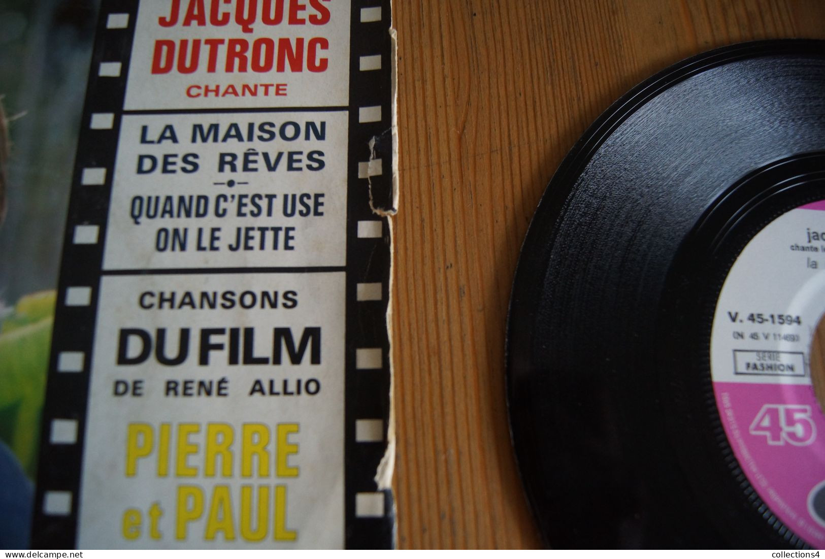 JACQUES DUTRONC LA MAISON DES REVES RARE SP PROMO 1969 DU FILM PIERRE ET PAUL - Filmmusik