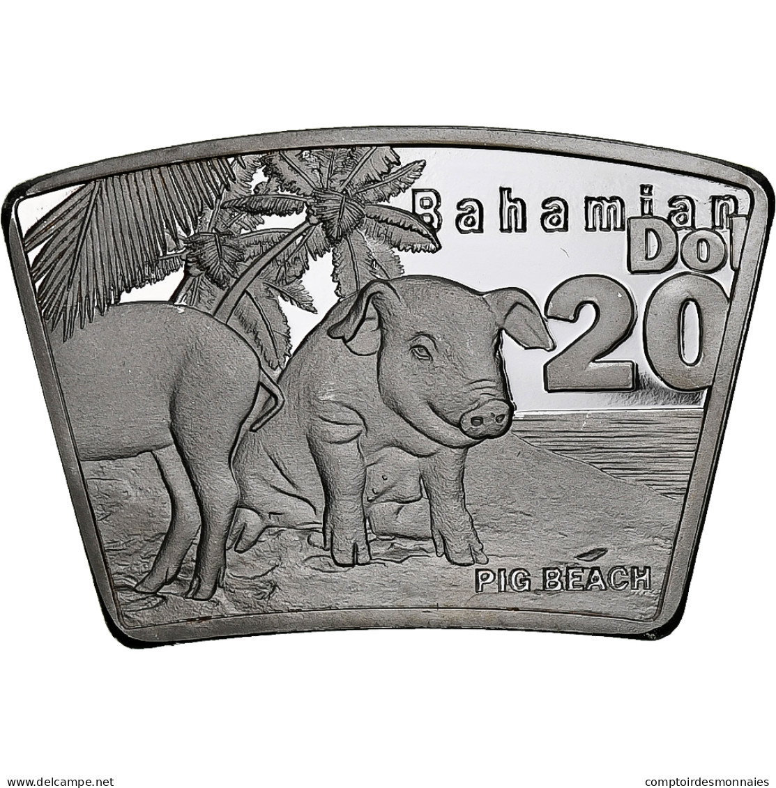 Bahamas, 20 Dollars, 2023, Fantasy Coinage, Silver Plated Copper-nickel, SPL - Bahama's