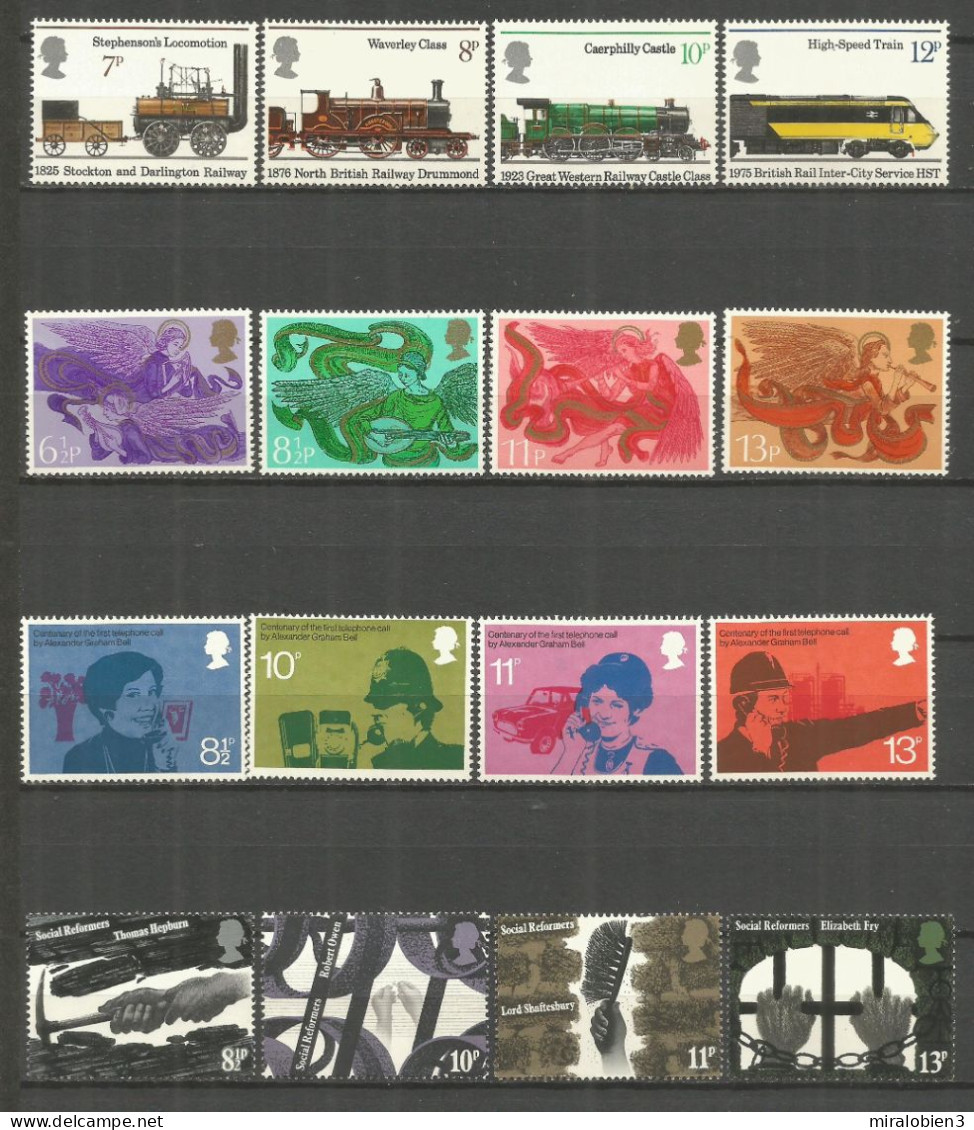 GRAN BRETAÑA 1971-1985 GRAN CONJUNTO ** SERIES COMPLETAS SIN FIJASELLOS ALTO VALOR DE CATALOGO