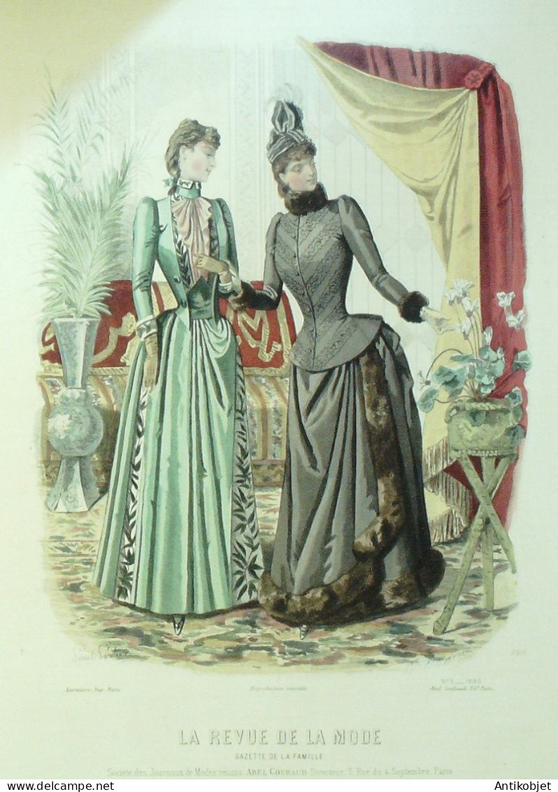 Gravure De Mode Revue De La Mode Gazette 1889 N°05 (Maison Goubaud) - Before 1900