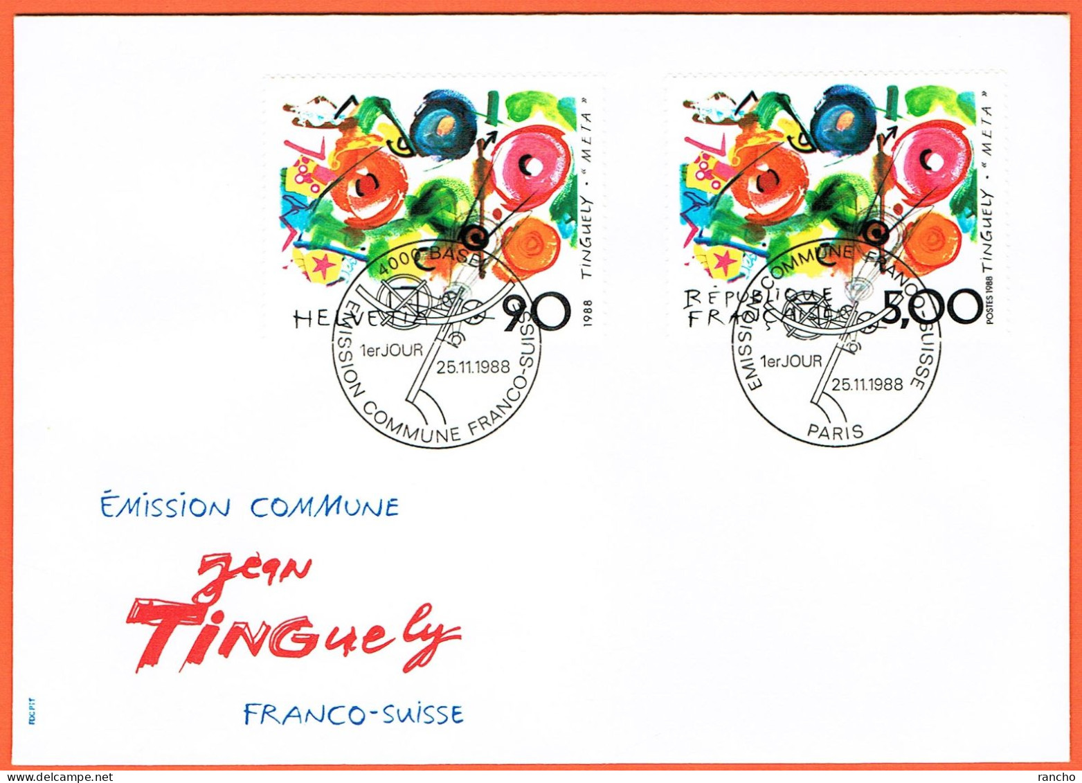 2xFDC DE COLLECTION SERIE +TIMBRES SUISSE+FRANCE . C/.S.B.K. Nr:769. Y&TELLIER Nr:1308. MICHEL Nr:1380. - FDC