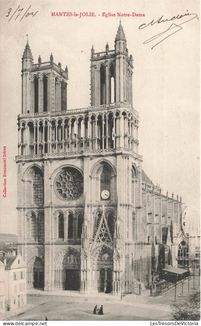 FRANCE - Mantes La Jolie - Eglise Notre Dame - Carte Postale Ancienne - Mantes La Jolie