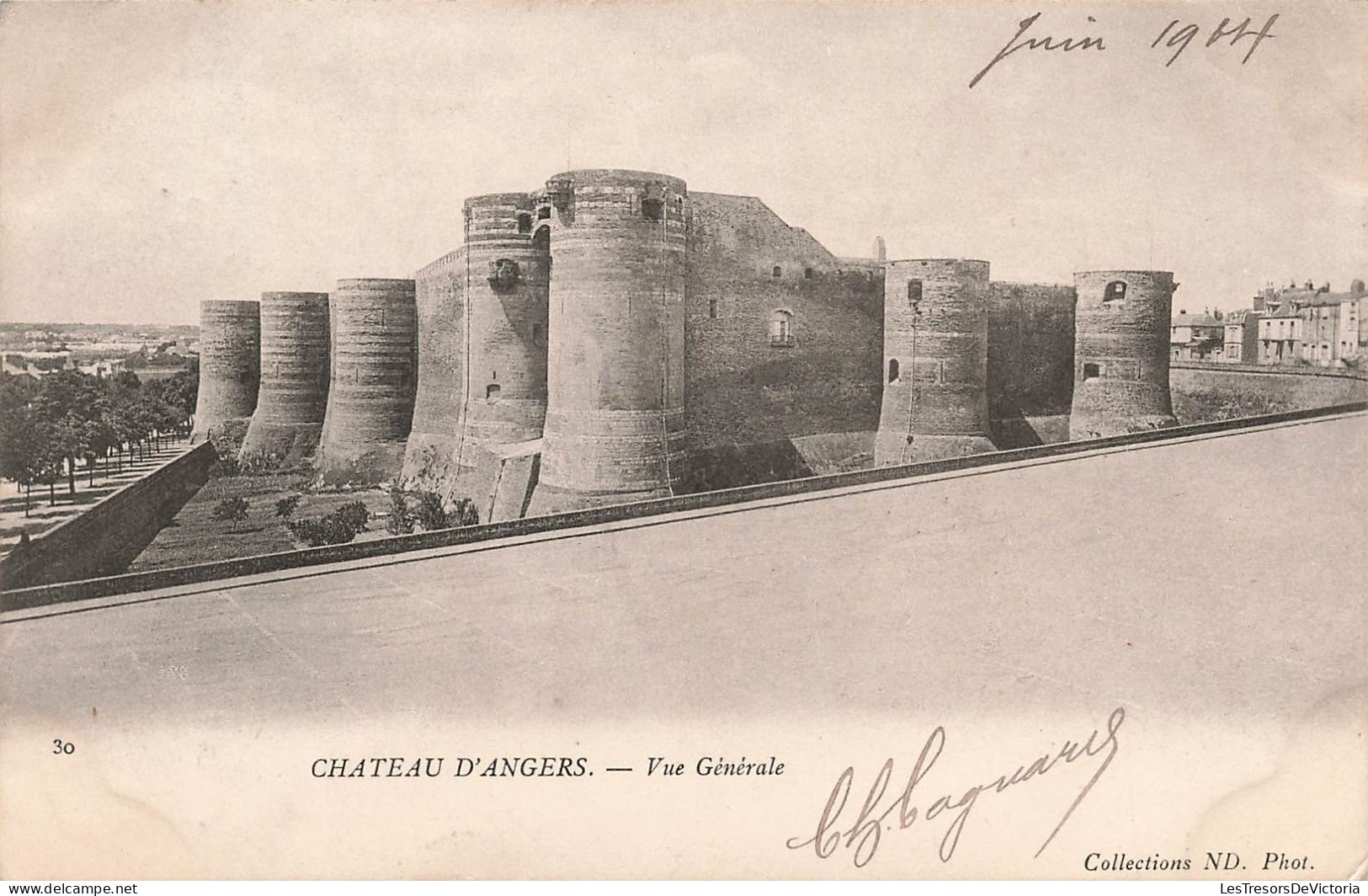 FRANCE - Angers - Le Château - Vue Générale - Carte Postale Ancienne - Angers