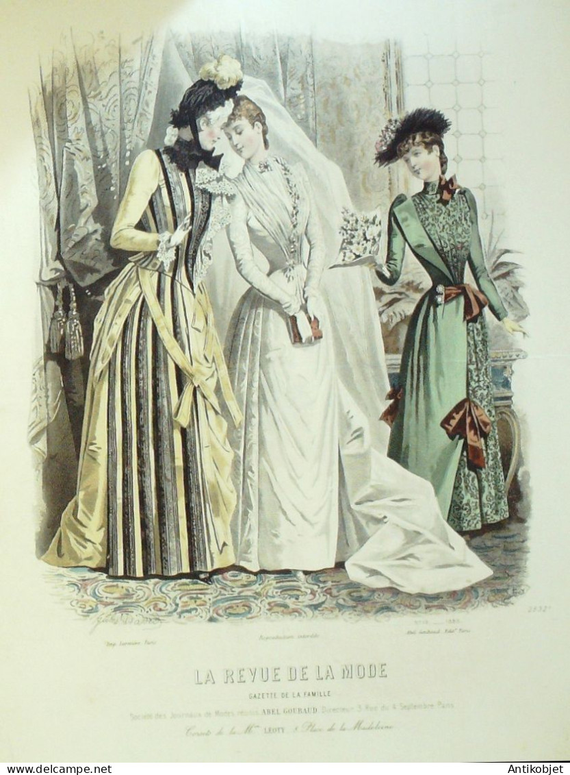 Gravure De Mode Revue De La Mode Gazette 1889 N°19 (Maison Léoty) - Voor 1900