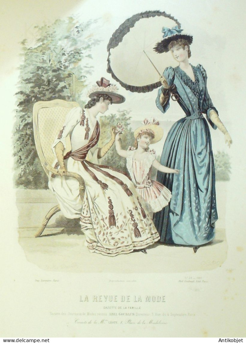 Gravure De Mode Revue De La Mode Gazette 1889 N°23 (Maison Léoty) - Avant 1900