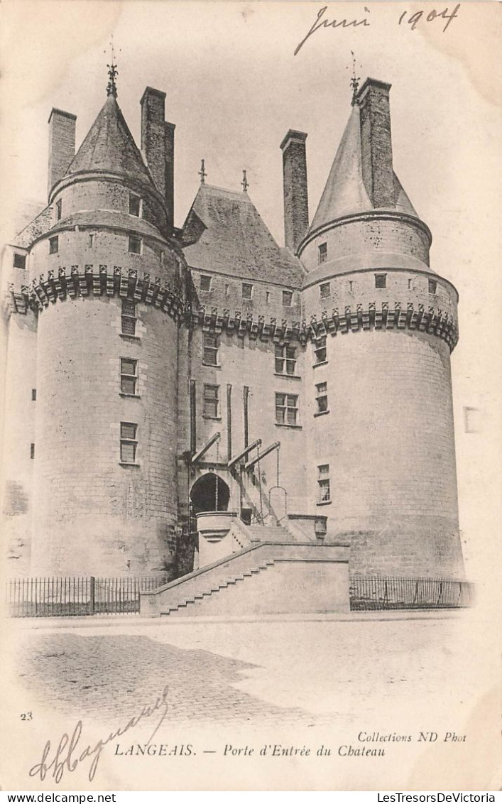 FRANCE - Langeais - Porte D'entrée Du Château - Carte Postale Ancienne - Langeais