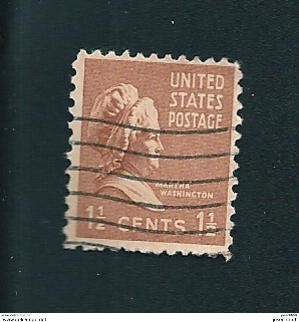 N° 370  Martha Washington,   Timbre Stamp USA Oblitéré  1938 1 1/2 Cent $ - Gebraucht