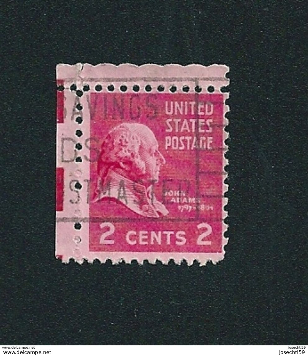 N° 371 Bord De Feuille John Adams  Timbre USA Etats-Unis (1938) - Gebruikt