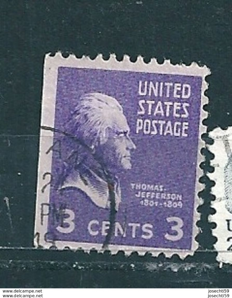 N° 372 Thomas Jefferson 3 Ct  USA  Stamp Etats Unis D' Amérique Timbre USAoblitéré 1938 - Oblitérés