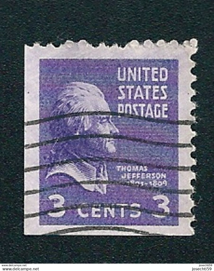 N° 372 Thomas Jefferson 3 Ct  USA  Stamp Etats Unis D' Amérique Timbre USAoblitéré 1938 - Gebruikt
