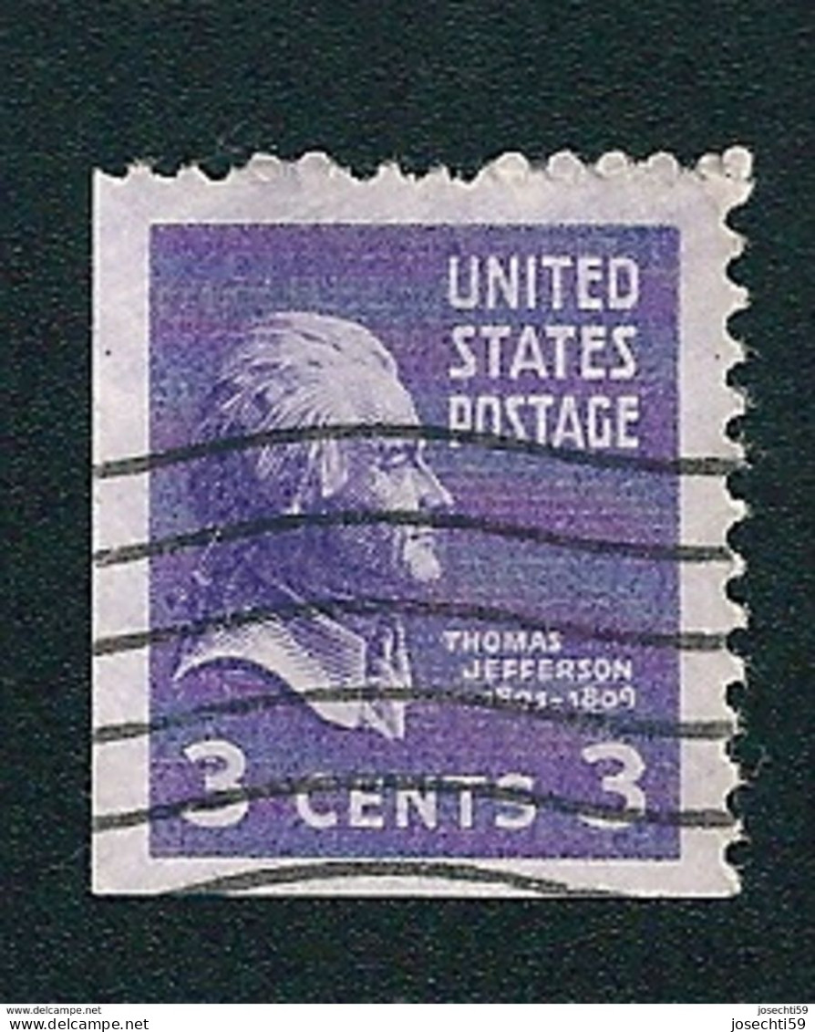 N° 372 Thomas Jefferson 3 Ct  USA  Stamp Etats Unis D' Amérique Timbre USAoblitéré 1938 - Usados