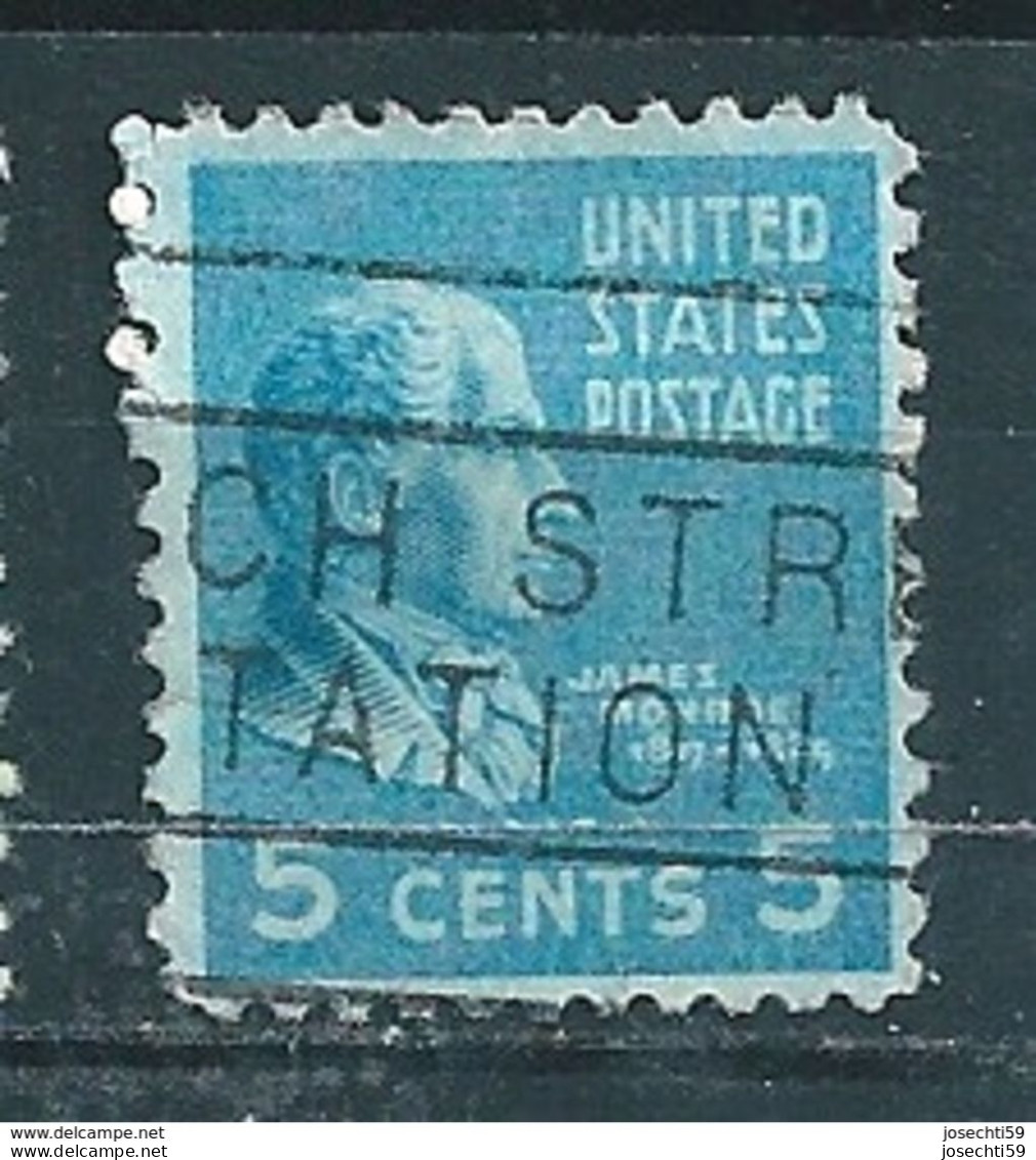 N° 375 MONROE James  Timbre Stamp Etats Unis Oblitéré 1938 USA - Usados
