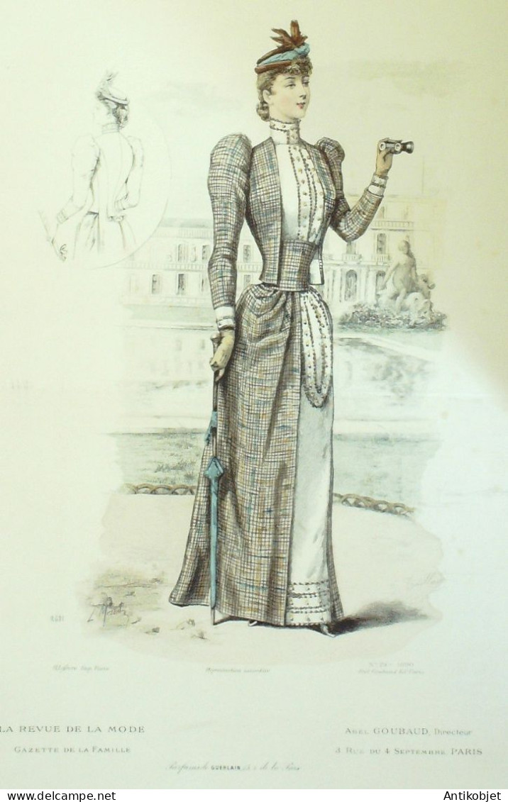Gravure De Mode Revue De La Mode Gazette 1890 N°29 - Avant 1900